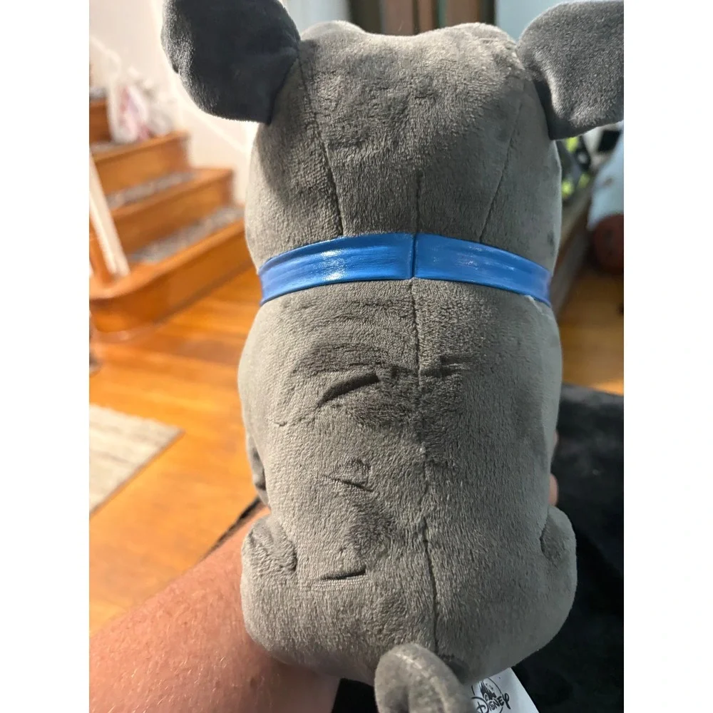 Disney Store Puppy Dog Pals Bingo Plush Grey Pug Dog Blue Collar Disney Junior